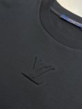 Louis Vuitton Fashion Embossed Logo Short Sleeve Unisex Versatile Casual T-shirt