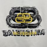 Balenciaga 26SS Fashion 3D Embroidered Logo Short Sleeve Unisex Casual Versatile T-shirt