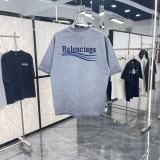 Balenciaga Fashion Embroidered Logo Short Sleeve Unisex Casual Oversize T-shirt