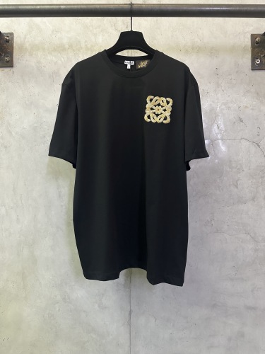 Loewe Fashion Towel Embroidered Logo Short Sleeve Couple Versatile T-shirt