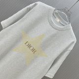 Dior Classic Star Logo Printed Short Sleeve Unisex Casual Versatile T-shirt