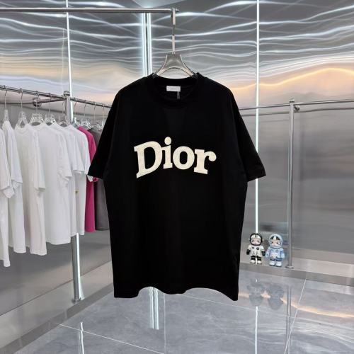 Dior 26SS Personalized 3D Logo Printed Round Neck Short Sleeve Couple's Casual Versatile T-shirt