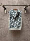 Dior Fashion Versatile 3D Logo Jacquard Knitted Hoodie Tank Top