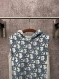 Dior Fashion Versatile 3D Logo Jacquard Knitted Hoodie Tank Top