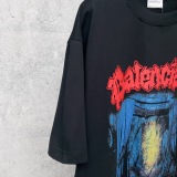 Balenciaga 26SS High Street Logo Printed Short Sleeves Unisex Casual Oversize T-shirt