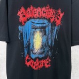 Balenciaga 26SS High Street Logo Printed Short Sleeves Unisex Casual Oversize T-shirt