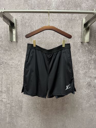 Louis Vuitton 26ss Classic Logo Printed Elastic Waist Zipper Side Bag Sports Shorts