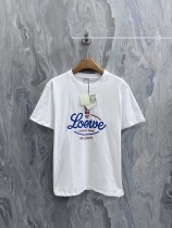 Loewe Fashion Logo Printed Round Neck T-shirt Unisex Loose and Versatile Short Sleeve