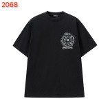 Chrome Hearts 26SS Classic Patchwork Embroidered Short Sleeve Unisex Casual Washed T-shirt
