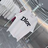 Dior 26SS Personalized 3D Logo Printed Round Neck Short Sleeve Couple's Casual Versatile T-shirt