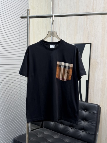 Burberry Classic Checkered Pocket Round Neck Short Sleeve Unisex Casual Versatile T-shirt