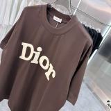 Dior 26SS Personalized 3D Logo Printed Round Neck Short Sleeve Couple's Casual Versatile T-shirt