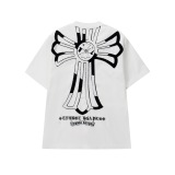 Chrome Hearts 26SS Classic Patchwork Embroidered Short Sleeve Unisex Casual Washed T-shirt