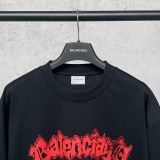 Balenciaga 26SS High Street Logo Printed Short Sleeves Unisex Casual Oversize T-shirt