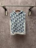 Dior Fashion Versatile 3D Logo Jacquard Knitted Hoodie Tank Top