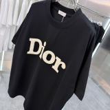 Dior 26SS Personalized 3D Logo Printed Round Neck Short Sleeve Couple's Casual Versatile T-shirt