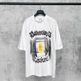 Balenciaga 26SS High Street Logo Printed Short Sleeves Unisex Casual Oversize T-shirt