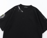 Chrome Hearts 26SS Classic Patchwork Embroidered Short Sleeve Unisex Casual Washed T-shirt