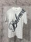 Balenciaga 26ss Couple Fashion Full Logo Printed Embroidered Short Sleeve T-shirt