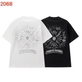 Chrome Hearts 26SS Classic Patchwork Embroidered Short Sleeve Unisex Casual Washed T-shirt