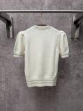 Dior Women's Fashion Versatile Logo Jacquard Short Sleeve Knitted Shirt