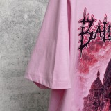 Balenciaga Classic Paris Sacred Heart Cathedral Printed Casual Round Neck Short Sleeve T-shirt