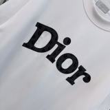 Dior 26SS Personalized 3D Logo Printed Round Neck Short Sleeve Couple's Casual Versatile T-shirt