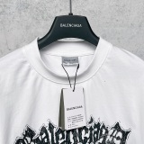 Balenciaga 26SS High Street Logo Printed Short Sleeves Unisex Casual Oversize T-shirt