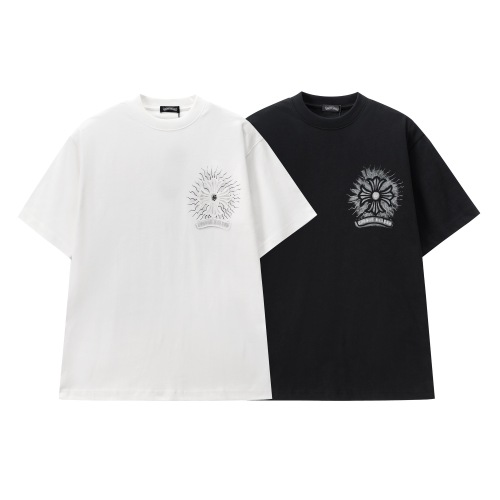 Chrome Hearts 26SS Classic Patchwork Embroidered Short Sleeve Unisex Casual Washed T-shirt