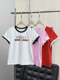 Gucci Classic Logo Printed Short Sleeve Women's Casual Versatile T-shirt