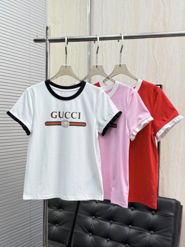 Gucci Classic Logo Printed Short Sleeve Women's Casual Versatile T-shirt