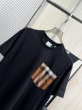 Burberry Classic Checkered Pocket Round Neck Short Sleeve Unisex Casual Versatile T-shirt