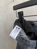 Chrome Hearts New Fashion Leather Cross Jeans Splash Ink Wash Casual Jeans