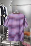 Prada Fashion Logo Printed Stripe Short Sleeve Unisex Casual Versatile T-shirt