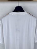 Burberry Classic Embroidered War Horse Plaid Splicing T-shirt Unisex Loose Casual Short Sleeve