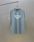 Prada Classic Logo Printed Short Sleeve Unisex Versatile Casual T-shirt
