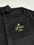 Gucci 26SS Fashion Logo Crown Printed Collar Jacket Casual Straight Pants Set