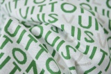 Louis Vuitton Fashion Full Logo Jacquard Knitted Short Sleeve Unisex Casual Versatile Knitted Shirt