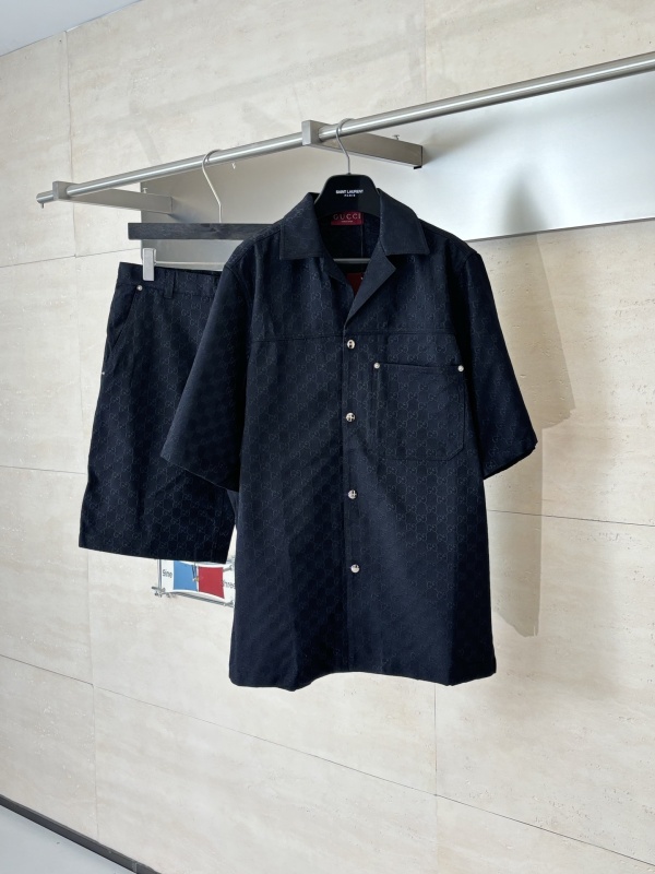 Gucci 26SS New Fashion Full GG Casual Short Sleeved Shirt Set