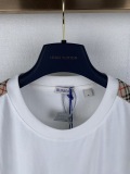 Burberry Classic Embroidered War Horse Plaid Splicing T-shirt Unisex Loose Casual Short Sleeve
