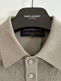 Louis Vuitton 26SS Fashion Mesh Hollow Logo Short Sleeve Knitted PoLo Shirt