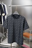 Louis Vuitton Classic Full Logo Printed Short Sleeve Unisex Versatile Casual T-shirt