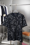 Louis Vuitton Fashion Starry Sky Hot Diamond Short Sleeve Unisex Versatile Loose T-shirt