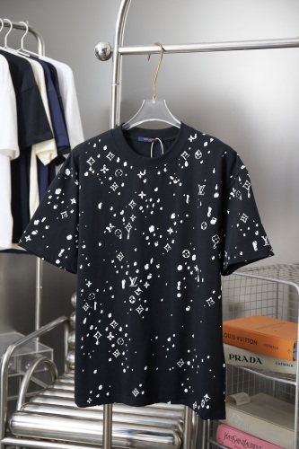 Louis Vuitton Fashion Starry Sky Hot Diamond Short Sleeve Unisex Versatile Loose T-shirt