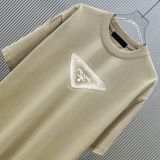 Prada Classic Logo Printed Short Sleeve Unisex Versatile Casual T-shirt