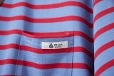 Prada Fashion Logo Printed Stripe Short Sleeve Unisex Casual Versatile T-shirt