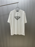 Prada Classic Logo Printed Short Sleeve Unisex Versatile Casual T-shirt