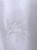 Burberry Classic Embroidered War Horse Plaid Splicing T-shirt Unisex Loose Casual Short Sleeve