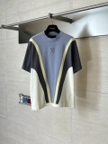 Louis Vuitton 26SS Fashion Color Blocked Casual Knitted Round Neck Short Sleeve