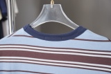 Prada Fashion Logo Printed Stripe Short Sleeve Unisex Casual Versatile T-shirt